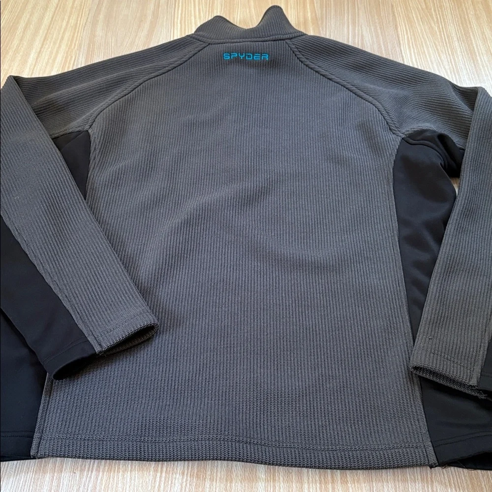 Spyder core sweater 1/4 zip jacket black gray